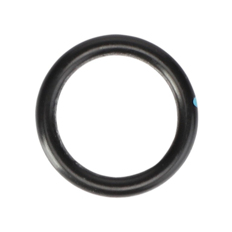 The AGCO | O-RING - AG706442 is a black rubber O-ring with a distinctive blue dot on one side.