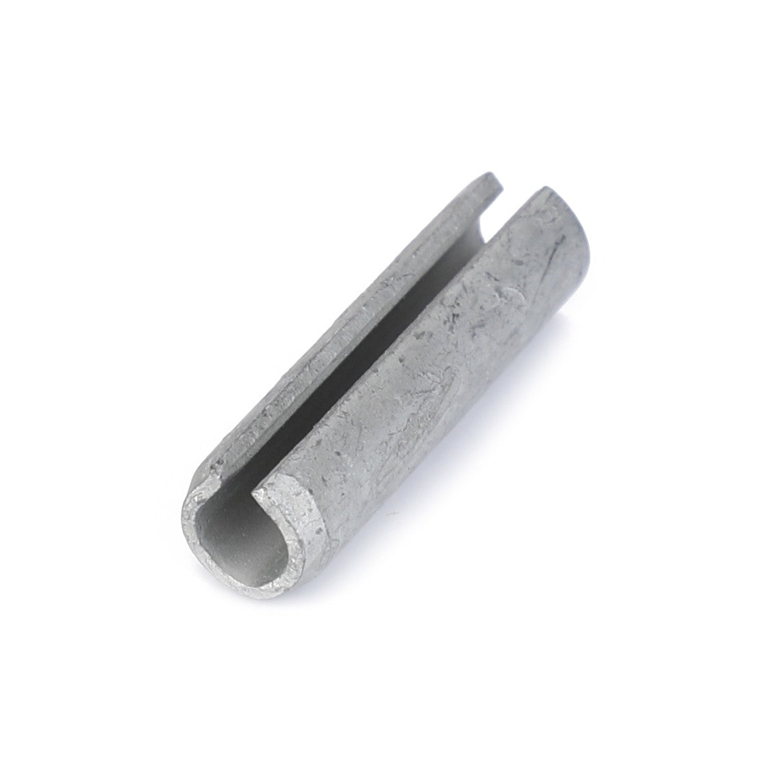 A roll pin from the AGCO Kit, Roll Pins - 3903948M91, typically used in Massey Ferguson models, lying on a white surface.