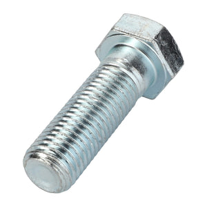 There is no current description available for the AGCO | HEXAGONAL HEAD BOLT - 0901-12-39-00 shown in this close-up image, featuring a metallic hex bolt with a threaded body and six-sided head, placed on a white background.