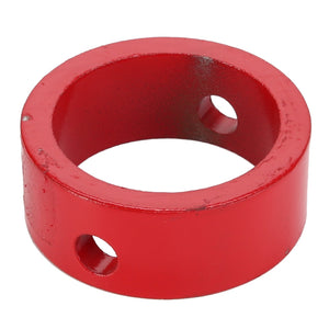 A product named "AGCO | Collar - Acp0025660" from the brand AGCO is a red metal ring featuring three evenly spaced round holes around its perimeter, currently listed as "No Current Product Description Available.