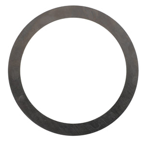 A flat, circular metal washer with a large central hole, identified as the AGCO | Shim - F198300020035, is shown against a plain white background. No current product description available.