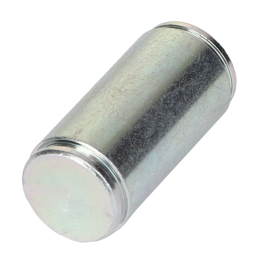 A silver cylindrical metallic object with flat, circular ends is displayed: AGCO | Groove Pin - Acw0615350 by AGCO.