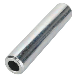 The AGCO Spacer - Acw0518330 from AGCO is a sleek, polished cylindrical metal tube with a hollow interior and a smooth, reflective surface.