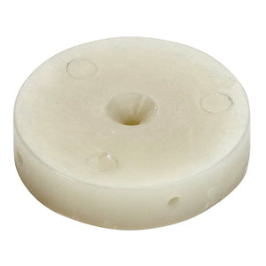 A round, off-white plastic disc with a central hole and three evenly spaced smaller holes around it. Product Name: AGCO | Disc - La300125840, Brand: AGCO. No Product Description Available.