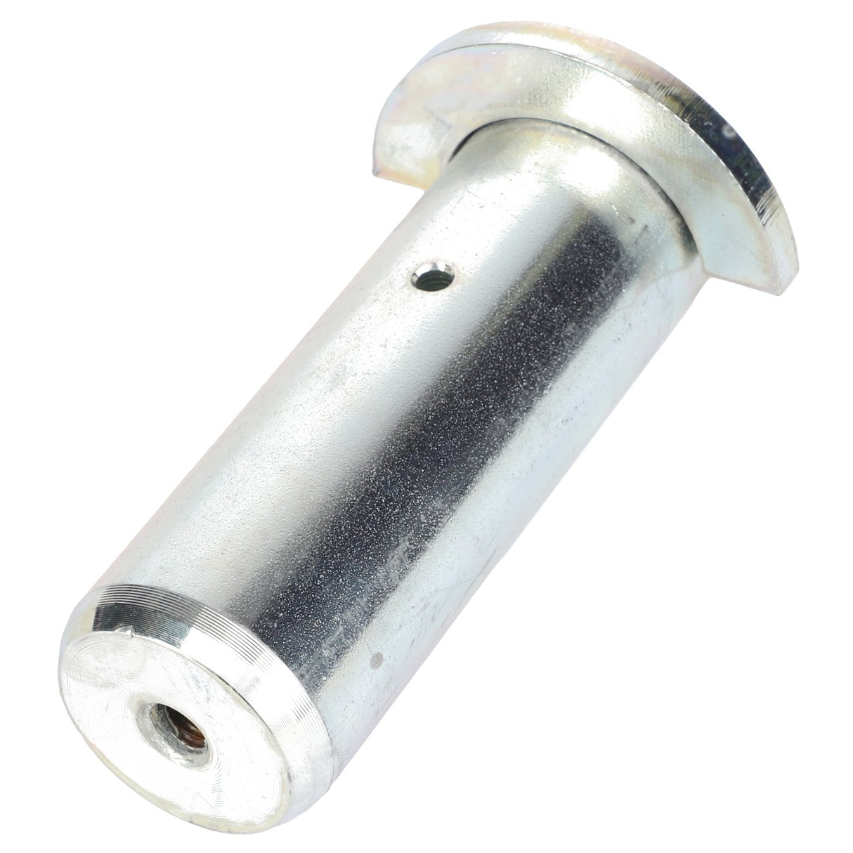 A polished and reflective cylindrical pin with a flange on one end and a small hole near the other, designated as AGCO | PIN - AL1116945, epitomizes high-quality pivot pins and ensures durability and precision for AGCO machinery.