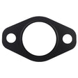 The AGCO | Seal - F119200100080 is a black circular gasket with two bolt holes on each side. No product description provided.