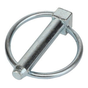 The AGCO LINCH PIN - AL5017012 is a metal linchpin featuring a circular ring and a cylindrical shaft, brought to you by the renowned brand AGCO. No current product description available.