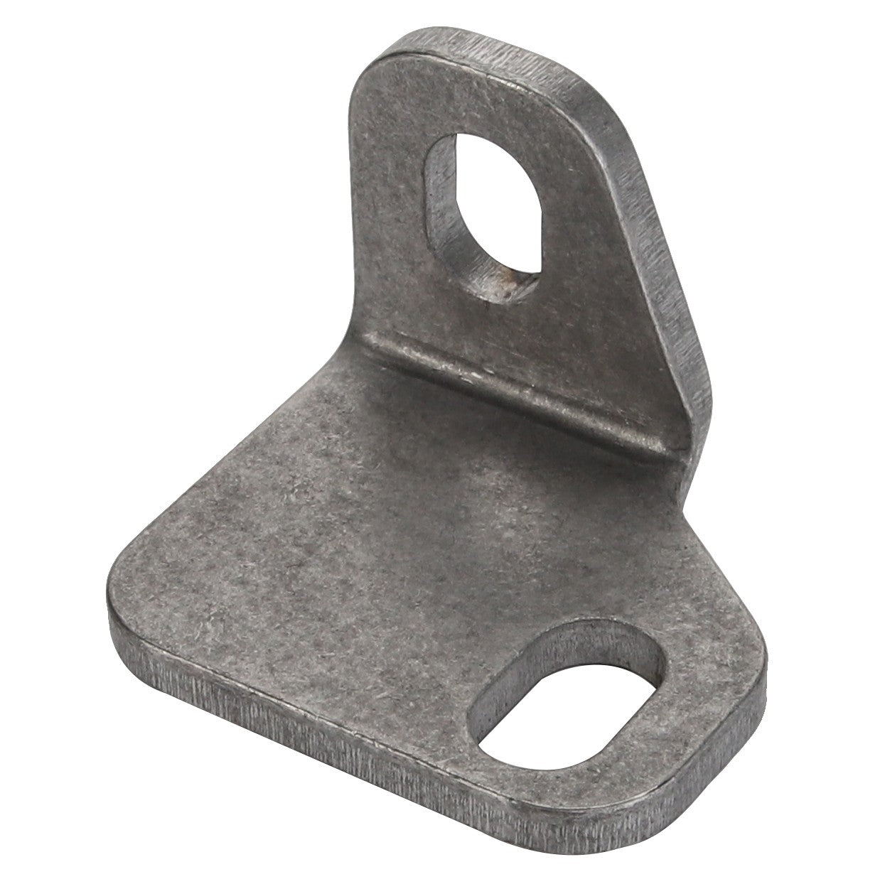 A small, gray metal bracket with two circular holes. No current product description is available for AGCO Holder - Acp0435260 by AGCO.