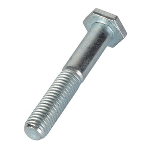 An AGCO BOLT - ACP0386070 featuring a metallic hex head and threaded shank isolated on a white background. For questions, please reach out to our support team.