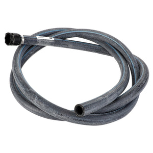 An AGCO Hose - Acw1868020 by AGCO, featuring a coiled grey design with a black nozzle on one end.