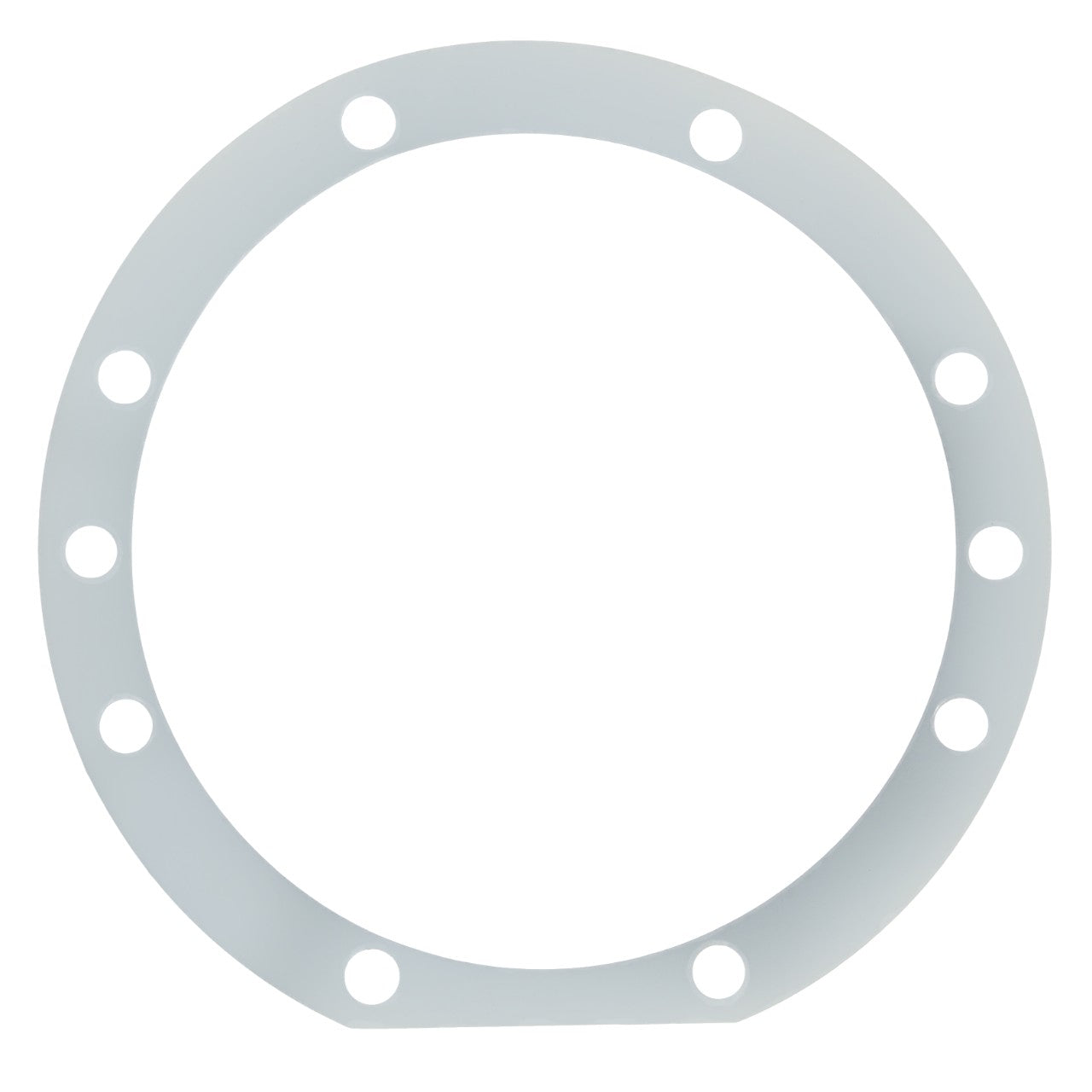 Product Description: The AGCO DISC - D46144400 is a white circular component featuring eight evenly spaced holes along its perimeter, similar in appearance to a flange or gasket. Available from the brand AGCO.