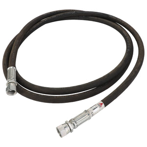 A black AGCO hydraulic hose (Acp0015950) with metal fittings on both ends, coiled into a circular shape against a white background. No current product description available.