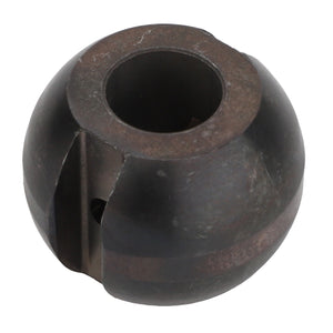 The AGCO Ball - 0.008.0305.0 is a weathered, darkened spherical metal object featuring a central hole and a side notch. For more details on this product or assistance, reach out to our support team.