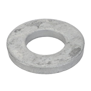 The AGCO | Washer - Acp0705070, a product by AGCO, is a metallic flat washer featuring a circular outer edge and a central hole, designed to distribute the load of a threaded fastener.