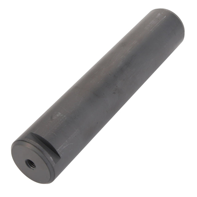 A sleek cylindrical black metal rod from AGCO, known as the Pin - Acw6202750, featuring a threaded hole at one end and a subtle groove near the base.