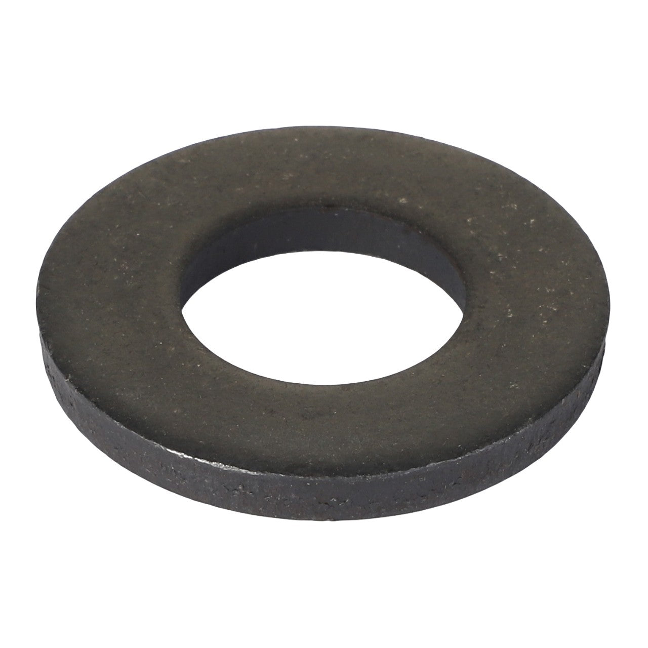 The AGCO Flat Washer - Acp0016560 is a flat, circular metal washer featuring a central hole, intended for use in mechanical and industrial applications.