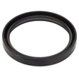 The AGCO Oil Seal - Acp0369590, known for its reliability and performance, is shown against a white background. This black rubber O-ring is circular, flat, and has a smooth surface, making it ideal for use as a genuine oil seal in various applications.