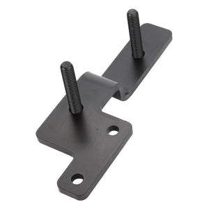 AGCO Bracket - Acw0860860: A black metal bracket from AGCO featuring two threaded bolts and two holes for mounting. No additional product description information is available.