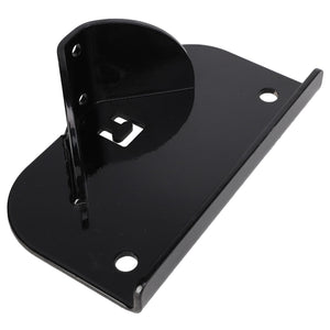 The AGCO BRACKET - AG128276 is a black metal mounting bracket with a curved support and two screw holes. No additional product description information is available.