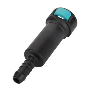 There is no current product description for the AGCO Quick Coupler - Acx2315750 by AGCO, a black plastic automotive sensor with a blue top, featuring a cylindrical shape and a ribbed nozzle at one end.