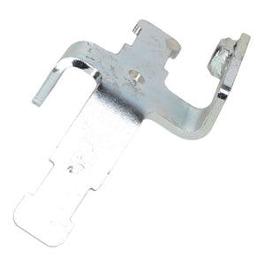 A silver metal bracket, named the AGCO Holder - Acp0583460, featuring a protruding arm on one side and a flat, elongated base with a latch mechanism on the other end. No current product description available from AGCO.