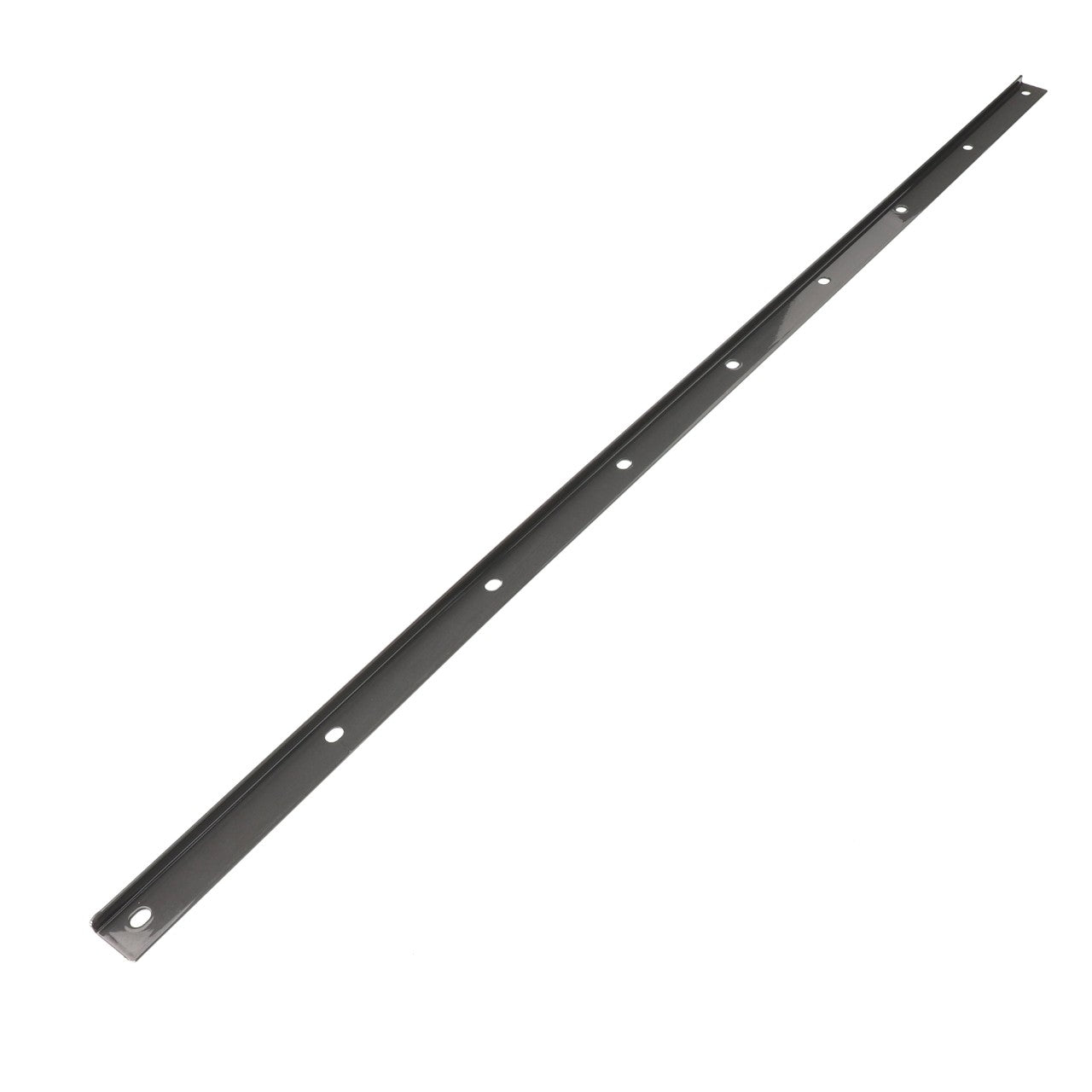 The AGCO | Sheet - Acw2093640 by AGCO is a long, narrow metal strip featuring evenly spaced holes along its length, making it perfect for various applications like shelving or hanging tools.