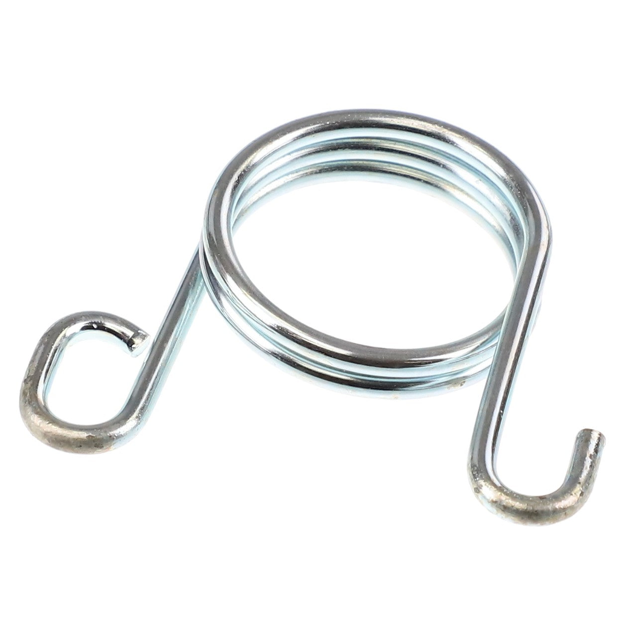 The AGCO Spring, Right Hand - Acw5506200 is a coiled metal spring with two curved hook ends, typically used for tension or compression purposes in mechanical devices. No current product description information is available.