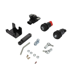 An image showcases the AGCO Sensor Kit - Acw213773B, featuring various automotive parts like brackets, screws, bolts, and buttons meticulously arranged on a white background.