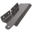 AGCO's Left Hand Bracket - Acw9358030 features a dark gray metal construction with multiple square and round holes, meticulously designed for mounting purposes.