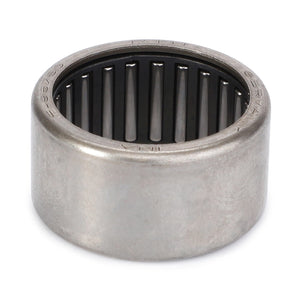 The AGCO Needle Roller Bearing - 1447723M1 is a cylindrical bearing featuring a metallic outer shell and visible needle-like rollers inside, specifically designed to effectively reduce friction in various applications, including Massey Ferguson models.