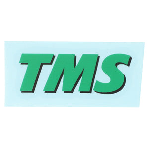 Text "TMS" in green font, diagonally shadowed, on a light blue UV resistant background with AGCO Lettering (Tms - 725500020840).