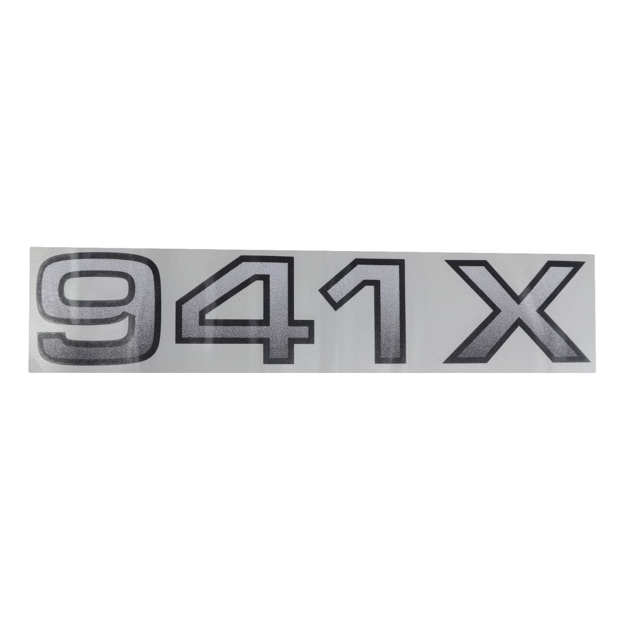 AGCO's decal, model AL11137103, features a bold alphanumeric code "941X" in black and white with a striking metallic texture effect. No current product description information is available.