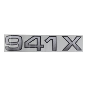 AGCO's decal, model AL11137103, features a bold alphanumeric code "941X" in black and white with a striking metallic texture effect. No current product description information is available.