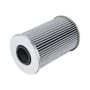 The AGCO Hydraulic Filter Cartridge - 6239326M1, featuring a cylindrical shape with pleated sides, open ends, and a black inner core, is designed to enhance equipment service life.