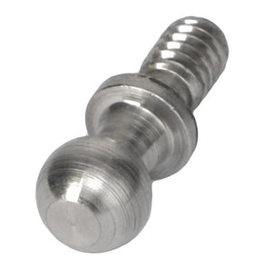 A close-up of the AGCO | BALL - AG725614, featuring a metallic ball stud with a threaded screw end, designed for mechanical or industrial applications. No current product description available.