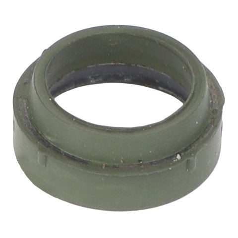 A durable AGCO Sealing Washer - F530200710560 in green, featuring a slight groove, expertly crafted for precise mechanical or automotive applications.