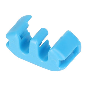 AGCO WIRE LOCK - AG520260 is a small blue plastic clip with three slots and a curved bottom, currently without an available product description.