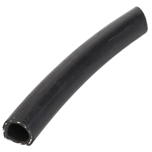 The AGCO | HOSE - AG513385 is a black rubber hose with a slight curve and a hollow interior. No current product description information is available.