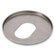 The AGCO Pan - 3795869M2 is a round, flat metal washer featuring an oval-shaped hole in the center, suitable for various Fendt models.