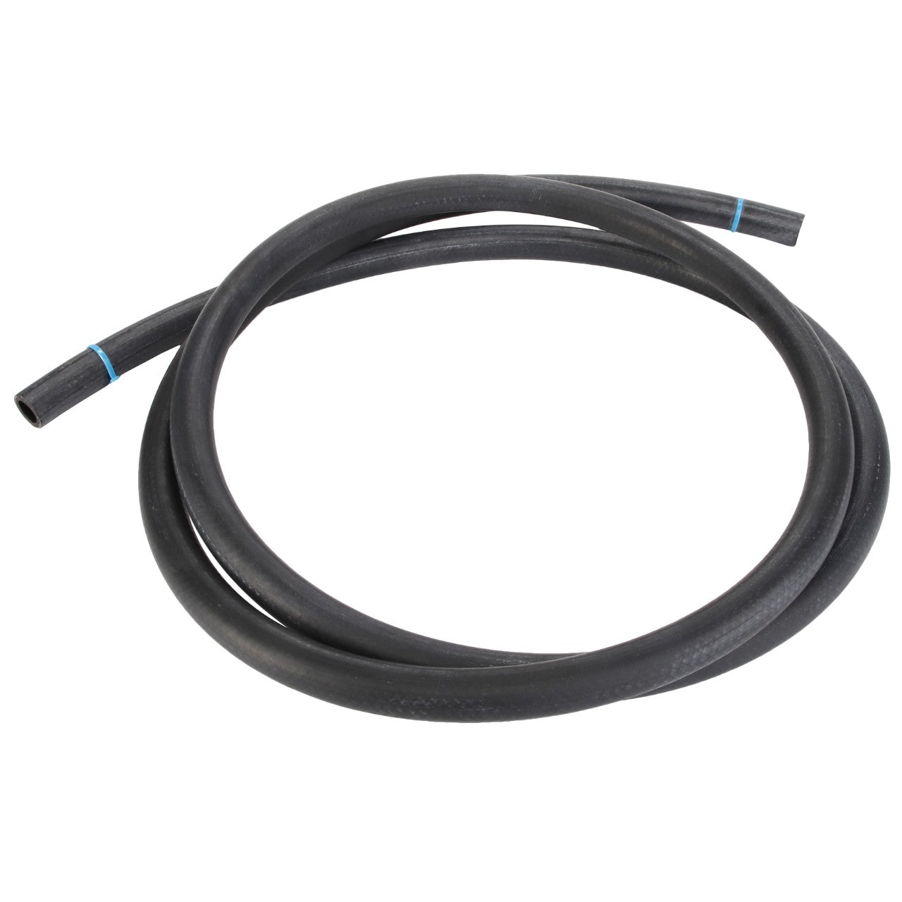 A coiled black rubber hose with blue markings by AGCO, named the Heater Hose - Acw1922690. Currently, no product description information is available.