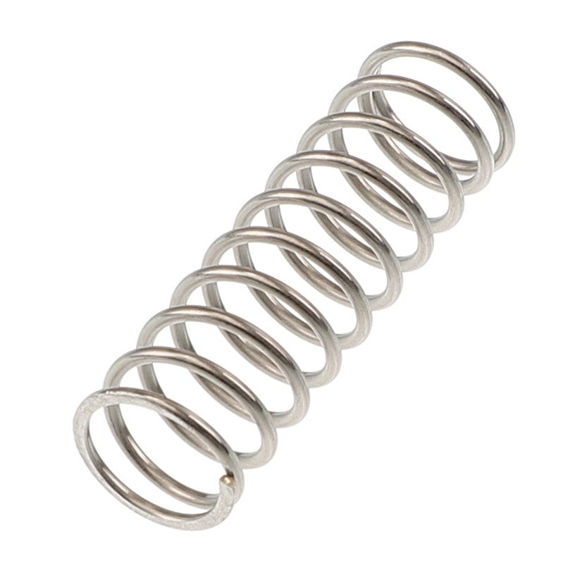 A close-up of the AGCO Tension Spring - Acp0003300, featuring a cylindrical shape with tightly wound loops.