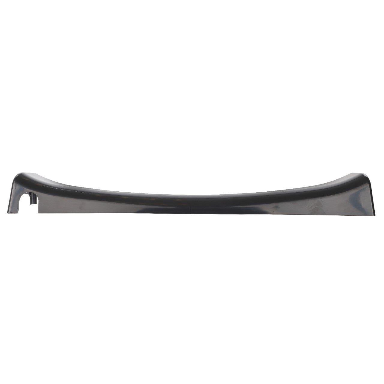 The AGCO Band - 4280841M92 is a sleek, curved, rectangular black plastic component with a notch on the left end, likely part of a larger assembly.