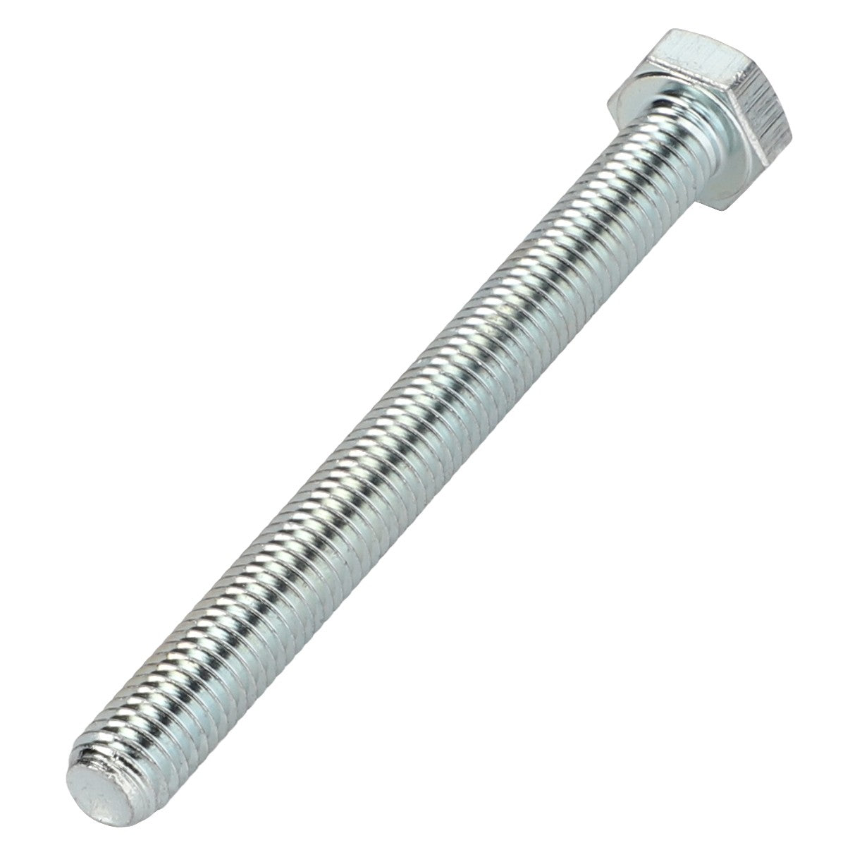 A close-up view of the AGCO | HEXAGONAL HEAD BOLT - 0901-20-80-00, showcasing its detailed threaded shaft.