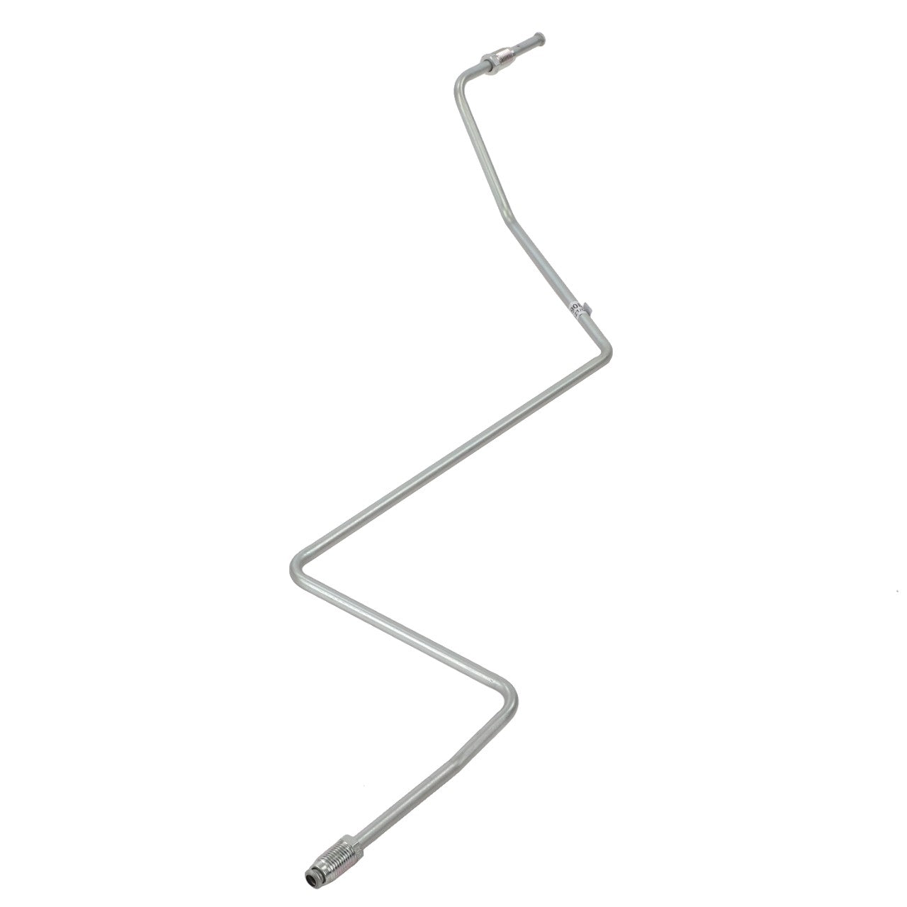 Currently, there is no description available for the AGCO | Brake Pipe - 4389081M2, depicted as a metal pipe with multiple bends and connectors, likely intended for automotive or machinery applications.