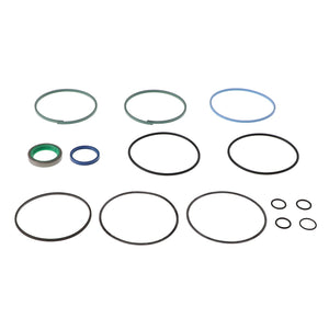 A meticulously arranged collection of variously sized rubber and metal O-rings from the AGCO Seal Kit - Acp0015980, displayed in neat rows on a white background. No current product description available.