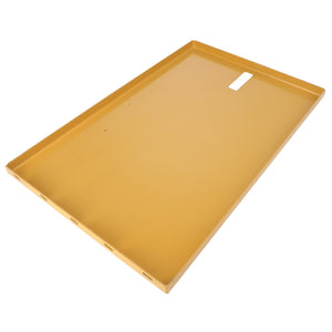 AGCO COVER - AG421609, a rectangular yellow metal tray featuring raised edges and a sleek rectangular cutout handle on one side.