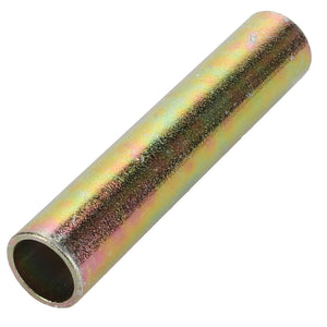 A cylindrical metal tube from AGCO, labeled as the SPACER - D26734170, featuring a reflective surface and a slightly tarnished appearance that evokes a vintage charm.