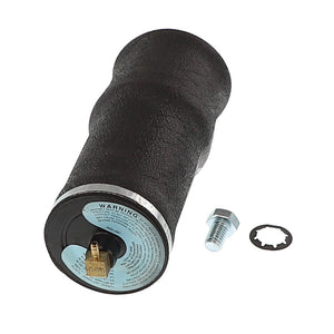 Close-up of the AGCO SEAT - AG721181, an industrial-grade electrical connector featuring a black textured grip, a metal coupling nut, and a connecting bolt with washer placed beside it on a white background. No current product description information is available for this item.