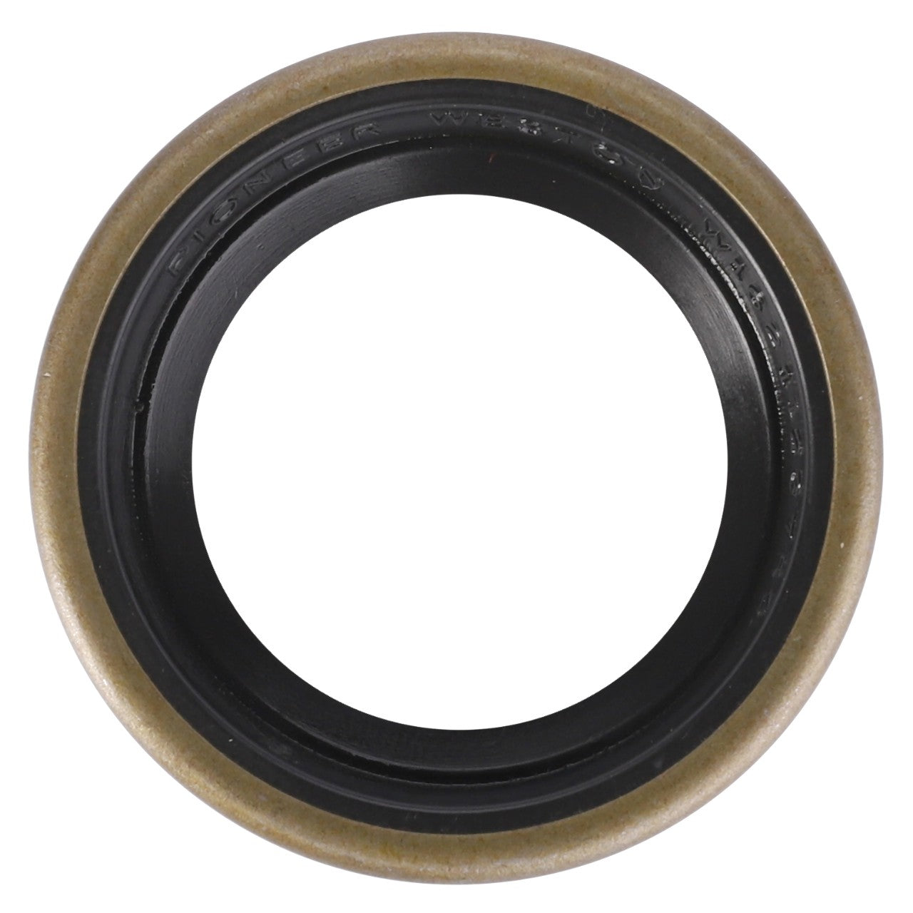 A genuine AGCO Radial Seal Ring (part number 1860011M1), featuring a circular design with a brown metal outer rim and black rubber inner part. Ideal for use in industrial or mechanical applications, this high-quality seal is perfect for Massey Ferguson models, ensuring reliable performance.