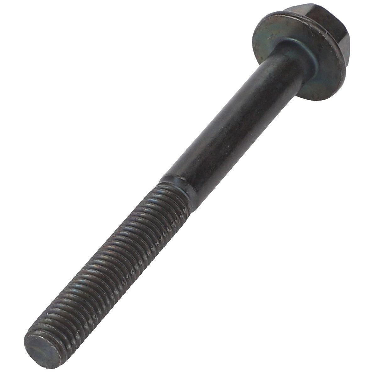 AGCO Hex Flange Head Machine Screw - Acw2813100, featuring a partially threaded shaft and circular washer head, isolated on a white background.